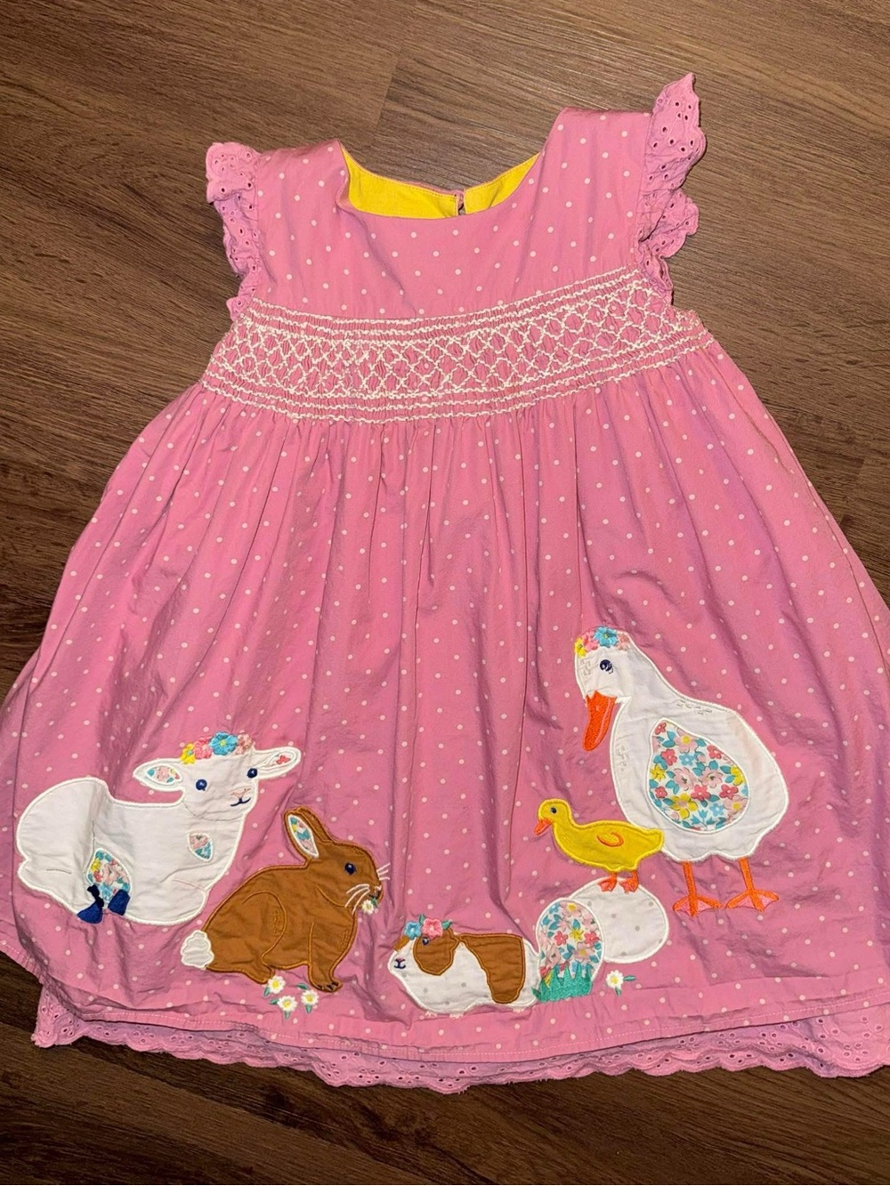 Mini Boden Spring Farm Animal Dress (4-5Y)